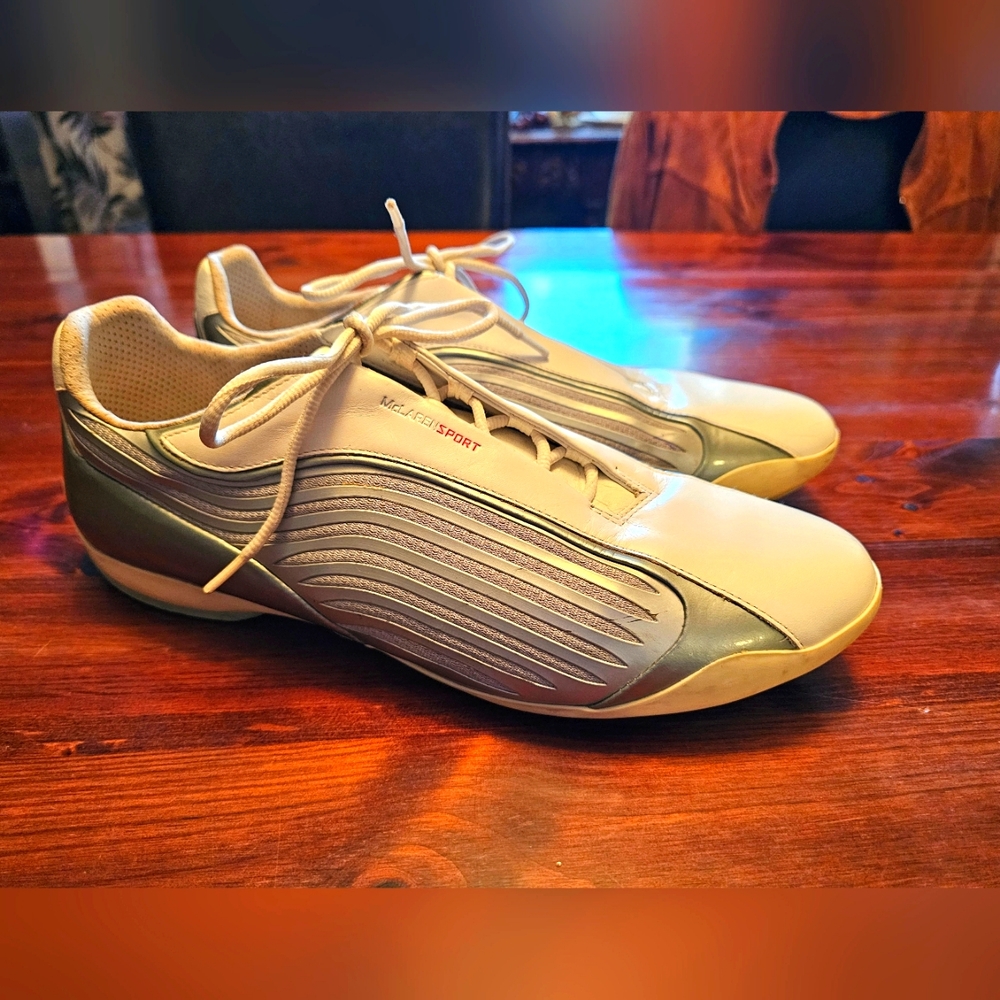 McLaren Sport Men's White‎ and Gray Shoes. Size 11.5